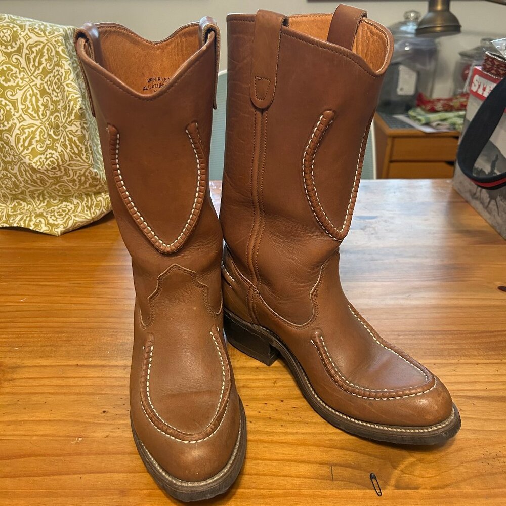 Unique Vintage Double-H  Cowboy Boots Size 7